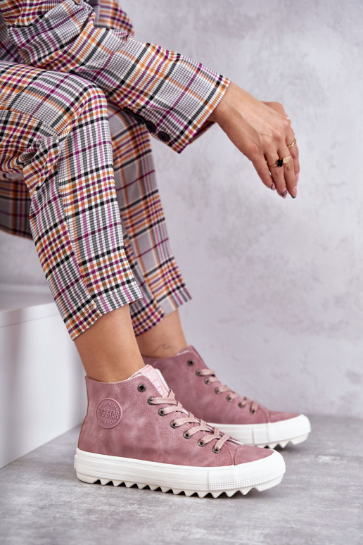 Laisvalaikio bateliai Big Star  pašiltinti rožinės spalvos EE274113