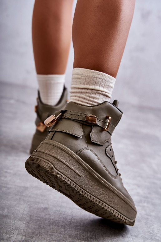 pašiltinti  sportiniai bateliai žalios spalvos Lexa