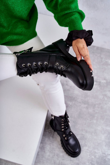 Aulinukai su plačiais kulniukais juodos spalvos Marlis 2