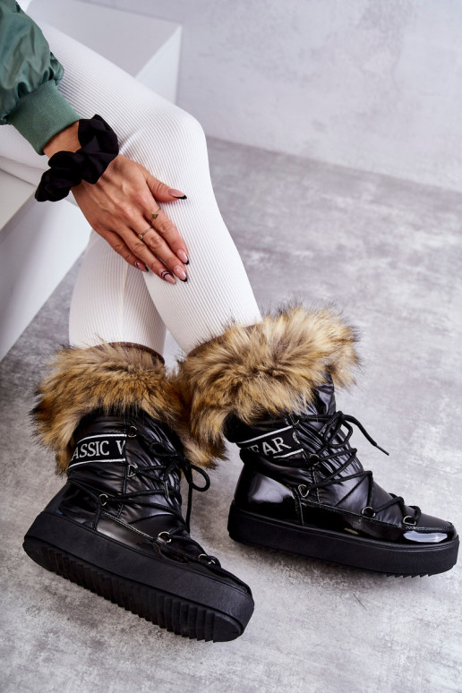 sniego batai su raišteliais juodos spalvos Santero sniego batai su raišteliais juodos spalvos Santero