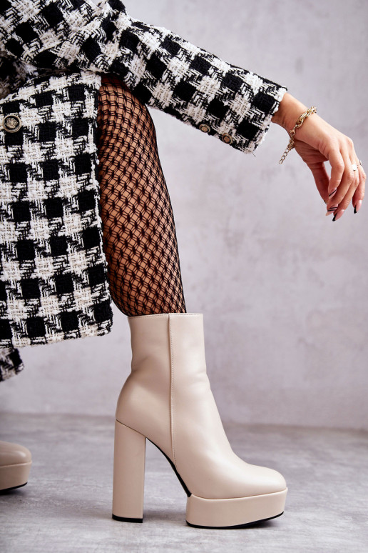 Aulinukai su kulniukais smėlio spalvos Kaysa Aulinukai su kulniukais smėlio spalvos Kaysa