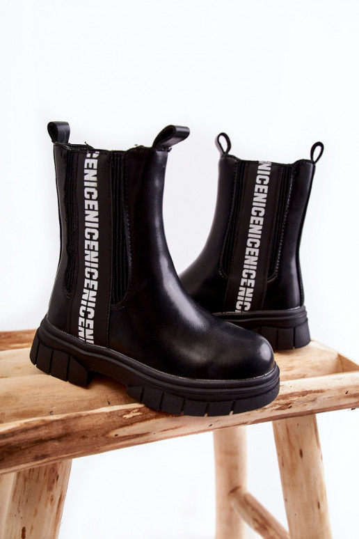 Vaikiški Aulinukai pašiltinti juodos spalvos Kimmy Vaikiški Aulinukai pašiltinti juodos spalvos Kimmy