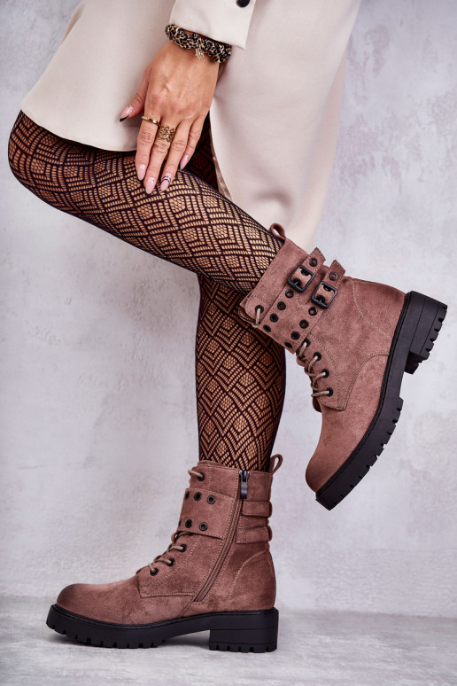 iš zomšos pašiltinti Aulinukai rudos spalvos Silvor