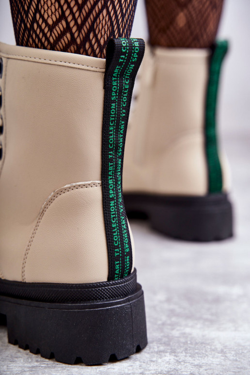 Moteriški aulinukai  auliniai batai dramblio kaulo spalvos Denila Moteriški aulinukai  auliniai batai dramblio kaulo spalvos Denila