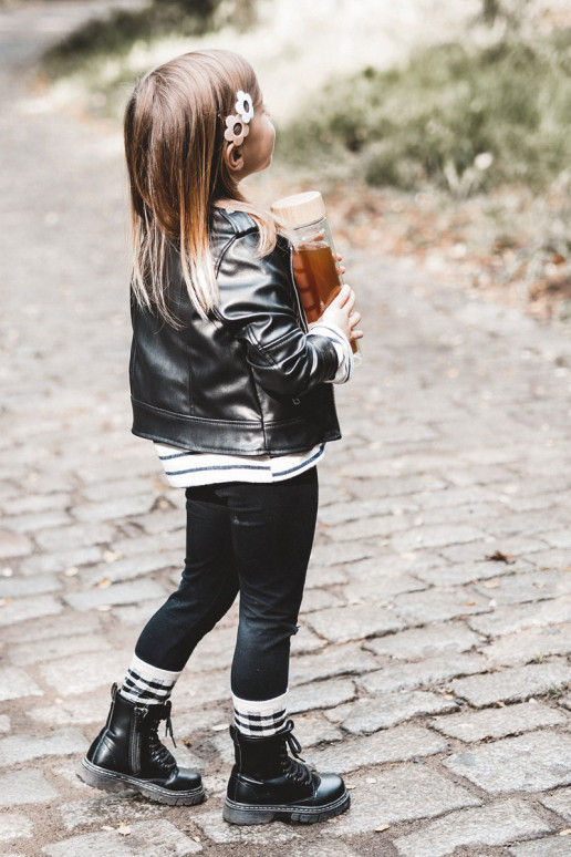 Vaikiški aulinukai   su užtrauktukais juodos spalvos Omua