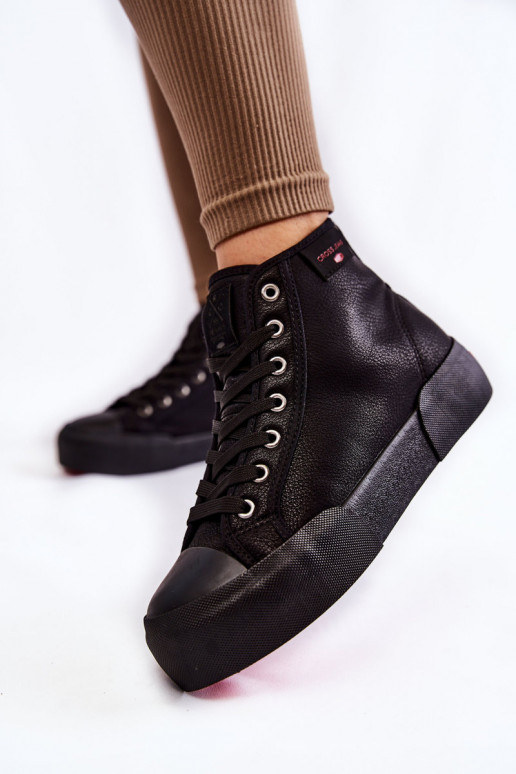 laisvalaikio batai su auliuku Cross Jeans KK2R4055C juodos spalvos laisvalaikio batai su auliuku Cross Jeans KK2R4055C juodos spalvos