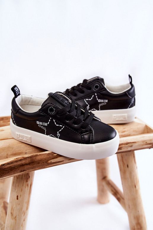 Vaikiški sportiniai bateliai su raišteliais Big Star KK374223 juodos spalvos