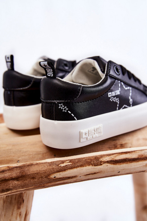 Vaikiški sportiniai bateliai su raišteliais Big Star KK374223 juodos spalvos