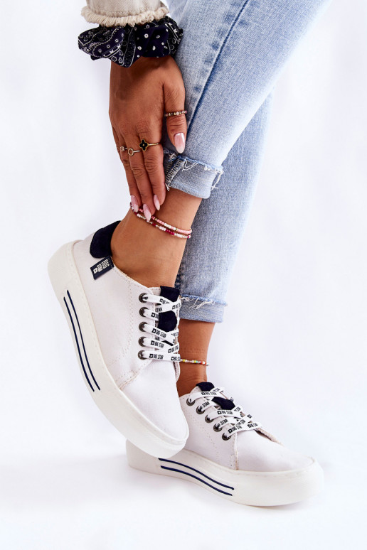 Moteriški batai Memory Foam System Big Star KK276002 baltos spalvos Moteriški batai Memory Foam System Big Star KK276002 baltos spalvos