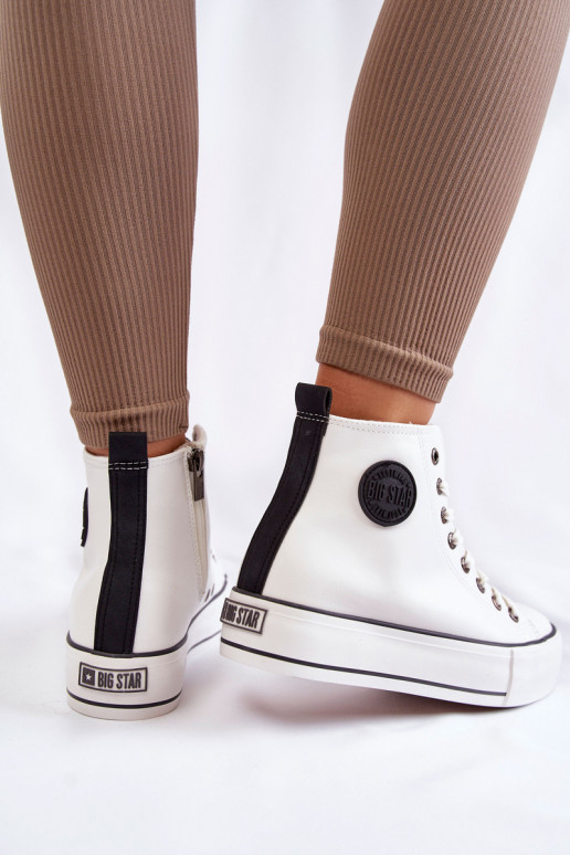 pašiltinti laisvalaikio batai Big Star KK274170 baltos spalvos