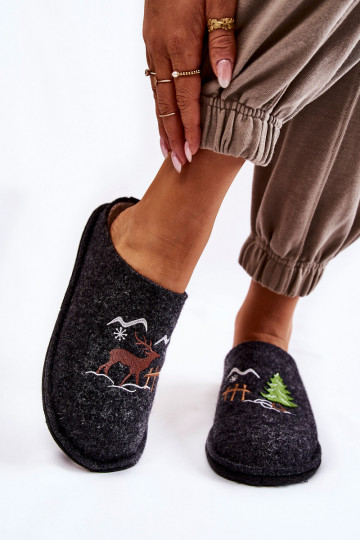 naminės šlepetės  Big Star KK276018 Juodos ir-smėlio spalvos 2