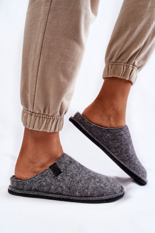 Klasikinio modelio Šlepetės Big Star KK276014 pilkos spalvos Klasikinio modelio Šlepetės Big Star KK276014 pilkos spalvos