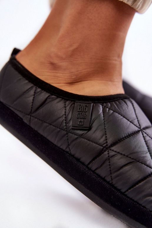 Įsispiriamo modelio šlepetės  Big Star KK274606 juodos spalvos Įsispiriamo modelio šlepetės  Big Star KK274606 juodos spalvos