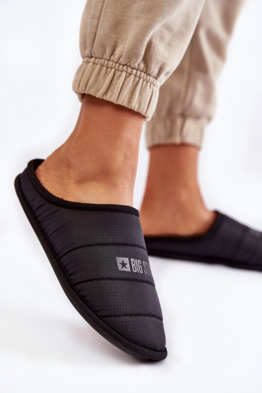 Klasikinio modelio šlepetės  Big Star KK274602 juodos spalvos Klasikinio modelio šlepetės  Big Star KK274602 juodos spalvos