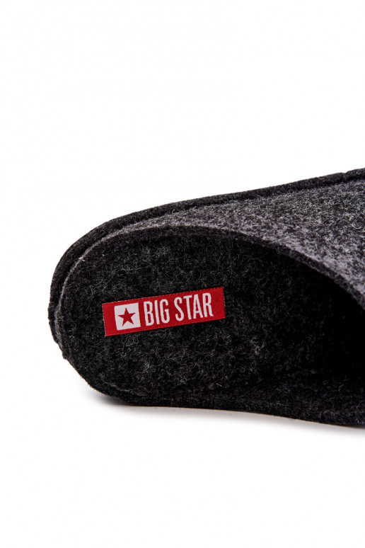 Klasikinės vyriškos šlepetės Big Star KK176003 juodos spalvos Klasikinės vyriškos šlepetės Big Star KK176003 juodos spalvos