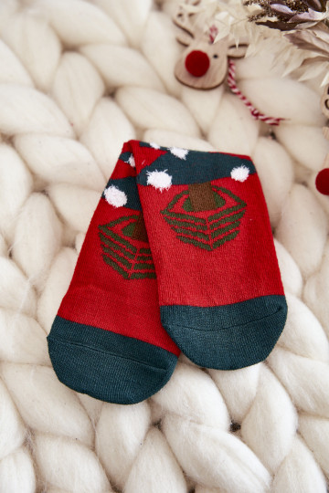 Vaikiškos kalėdinės kojinės Christmas Tree Cosas Baltos-žalios spalvos 2
