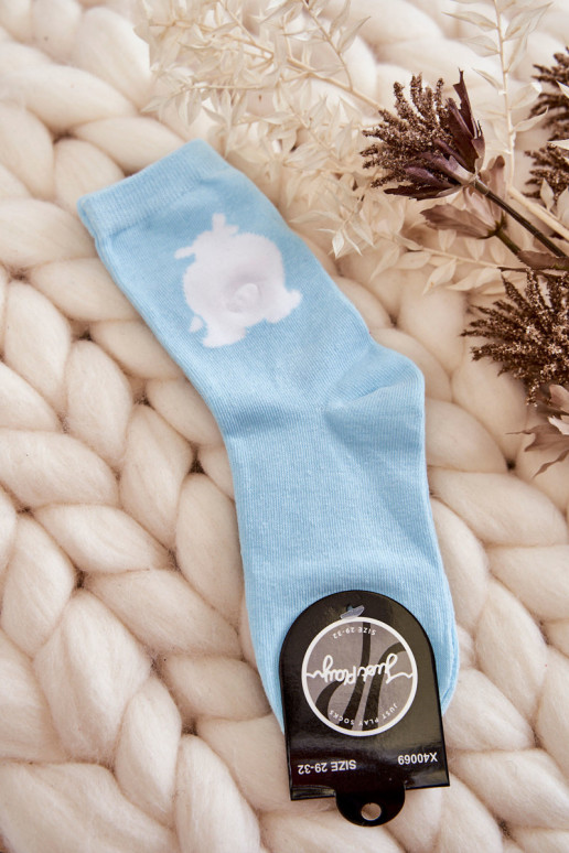 Medvilninės kojinės White Bear mėtinės spalvos Medvilninės kojinės White Bear mėtinės spalvos