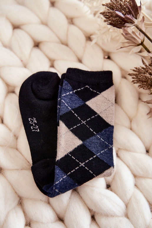 Ilgos kojinės su langelių raštais 5 vnt. įvairių spalvų Ilgos kojinės su langelių raštais 5 vnt. įvairių spalvų