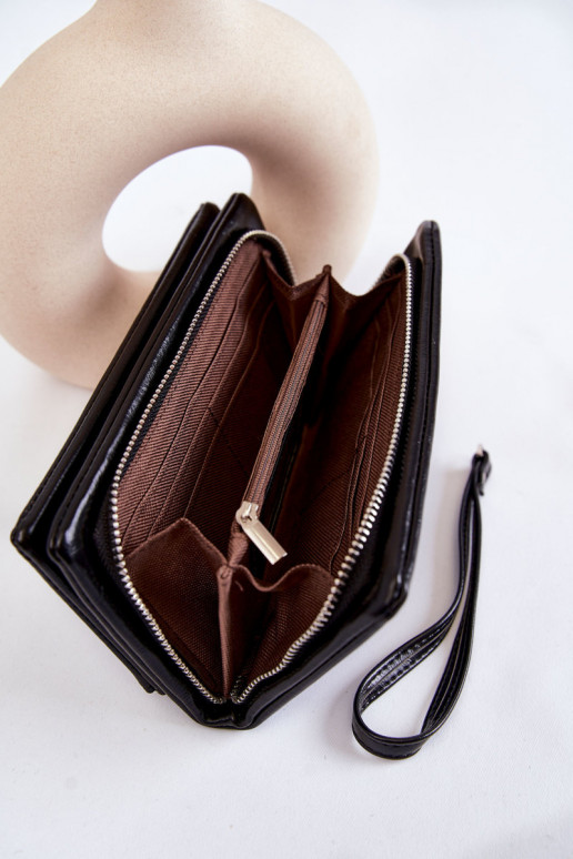 Moteriška didelė Odinė Piniginė  juodos spalvos Shiness