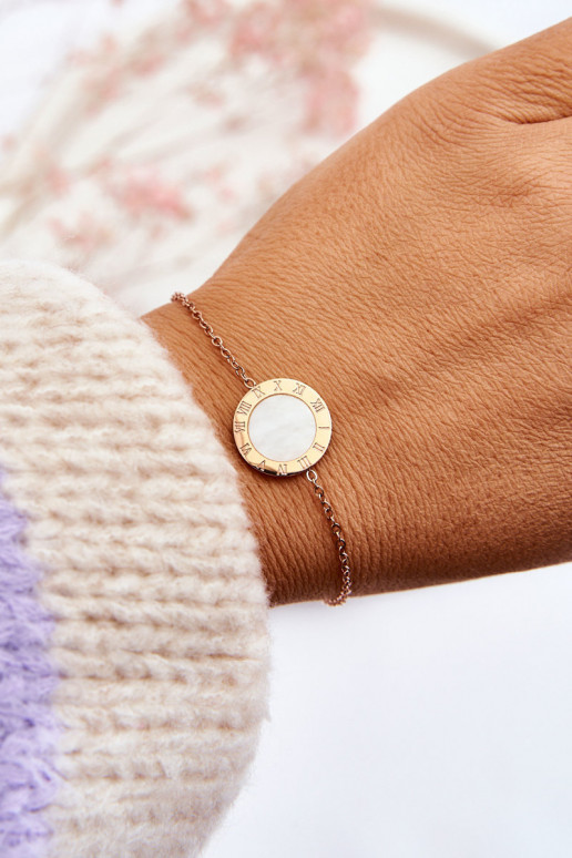 Apyrankė  baltos spalvos  rausvo aukso spalvos