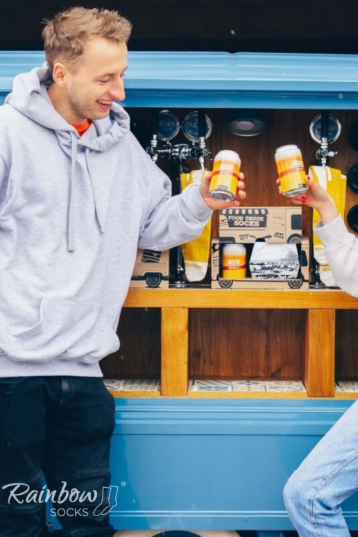 Kojinių rinkinys Food Truck Socks Box  3 poros Kojinių rinkinys Food Truck Socks Box  3 poros