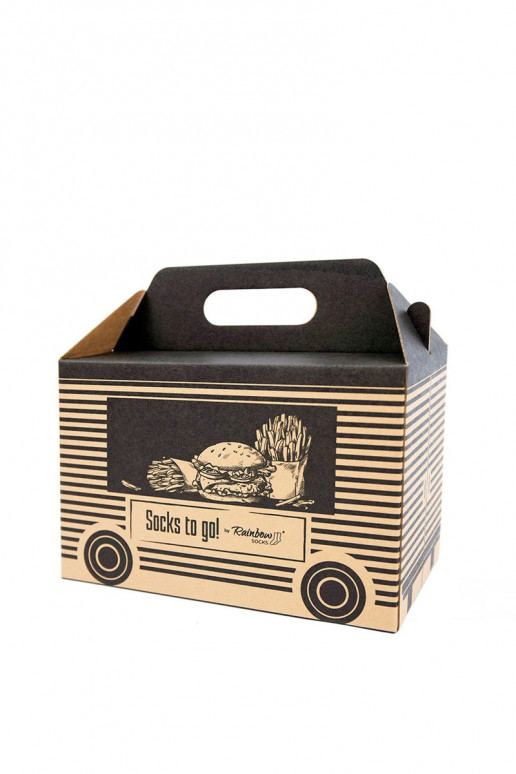 Spalvotos kojinės dėžutėje  4 poros Spalvotos kojinės dėžutėje  4 poros