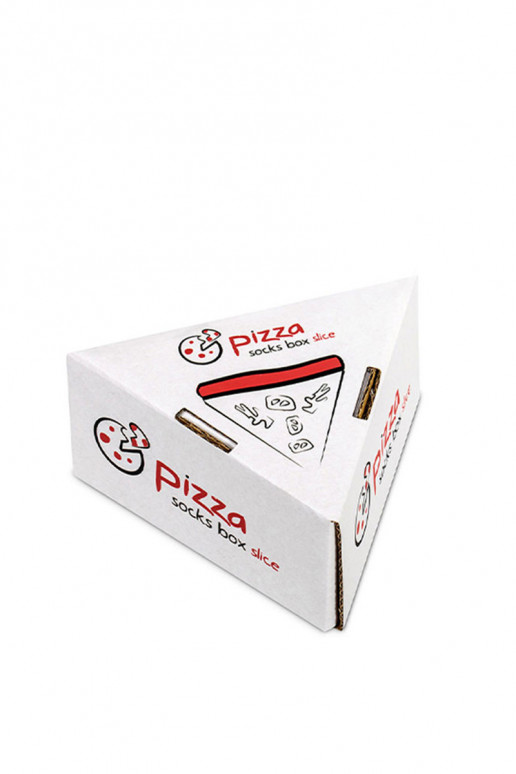 Spalvotos kojinės dėžutėje 1pora Pizza Spalvotos kojinės dėžutėje 1pora Pizza