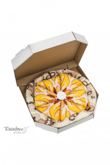 Spalvotos kojinės dėžutėje Pizza 4 poros
