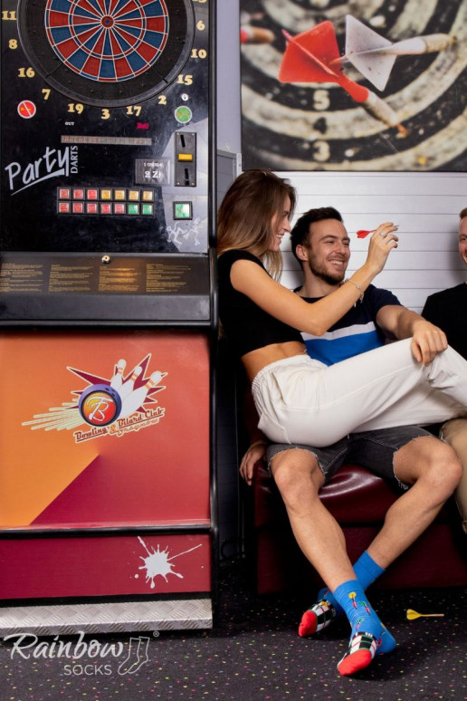 Spalvotos kojinės dėžutėje  3 poros Spalvotos kojinės dėžutėje  3 poros