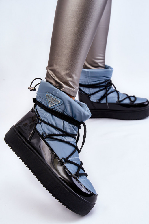 sniego batai su raišteliais mėlynos spalvos Carrios sniego batai su raišteliais mėlynos spalvos Carrios