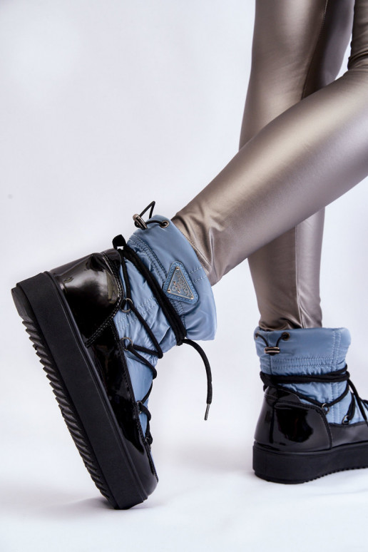 sniego batai su raišteliais mėlynos spalvos Carrios sniego batai su raišteliais mėlynos spalvos Carrios