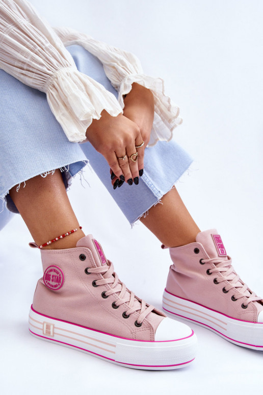 laisvalaikio batai su platforma Big Star LL274186 rožinės spalvos laisvalaikio batai su platforma Big Star LL274186 rožinės spalvos