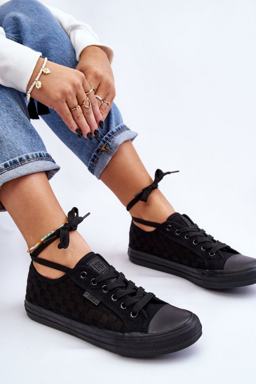 Klasikinio modelio lygiapadžiai sportbačiai Big Star LL274072 juodos spalvos