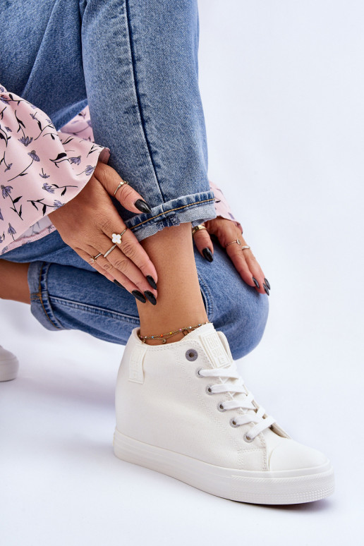 laisvalaikio batai su auliuku  Big Star LL274035 baltos spalvos