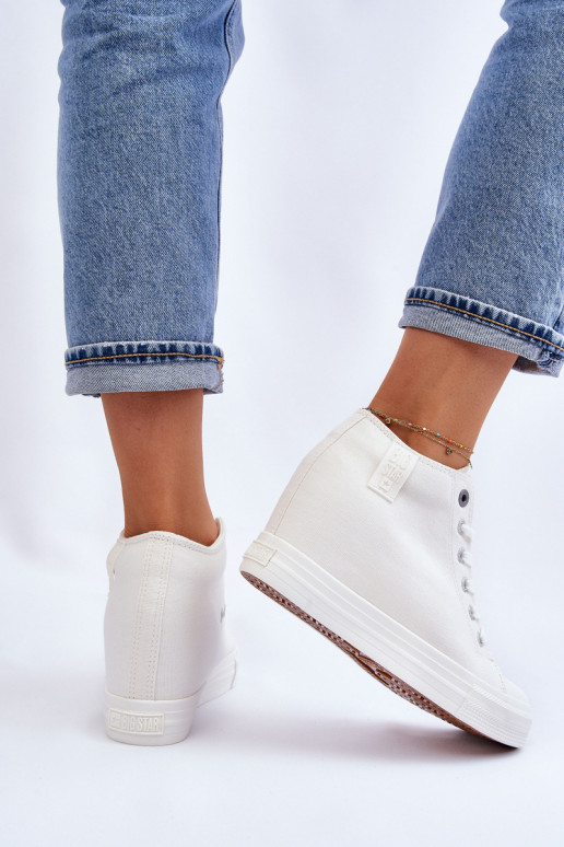 laisvalaikio batai su auliuku  Big Star LL274035 baltos spalvos