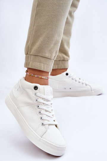 Klasikinio modelio laisvalaikio batai su auliuku Big Star LL274002 baltos spalvos