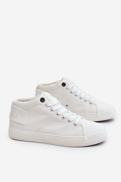 Klasikinio modelio laisvalaikio batai su auliuku Big Star LL274002 baltos spalvos