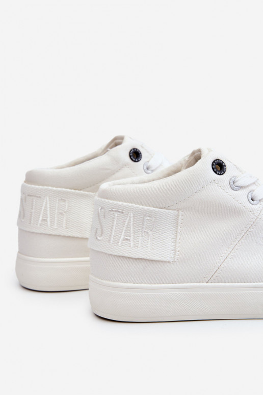 Klasikinio modelio laisvalaikio batai su auliuku Big Star LL274002 baltos spalvos