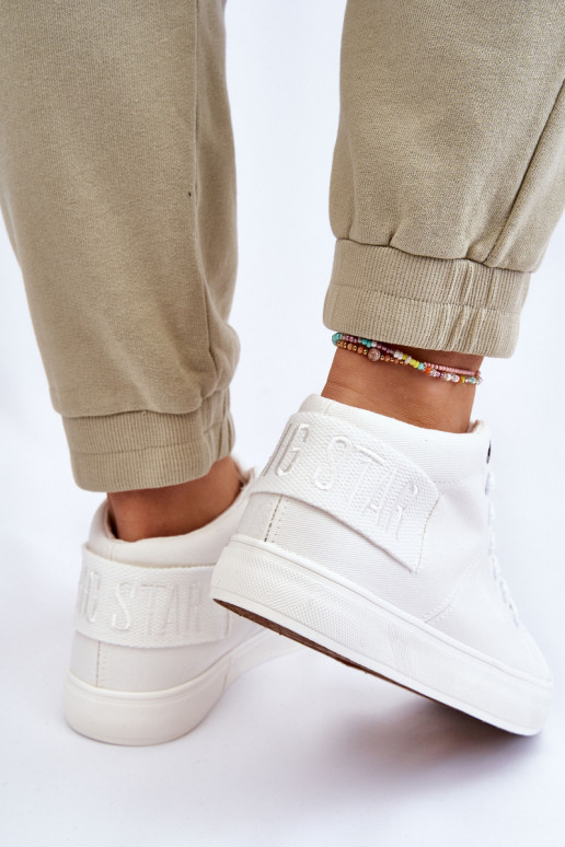 Klasikinio modelio laisvalaikio batai su auliuku Big Star LL274002 baltos spalvos