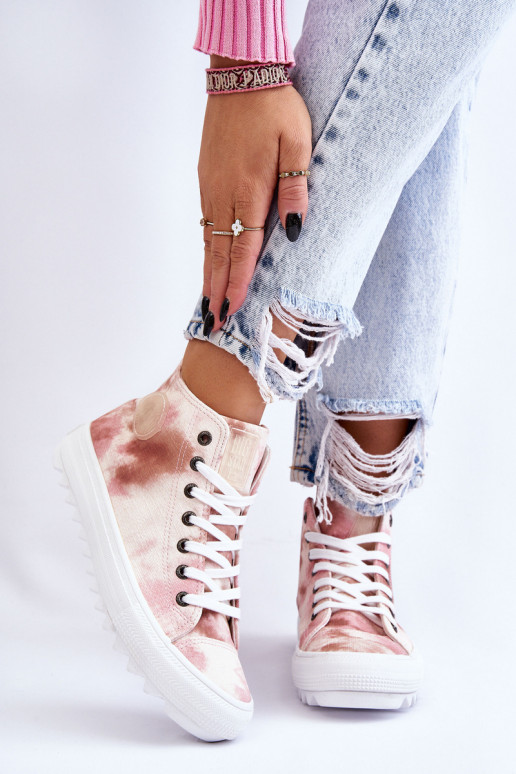 Laisvalaikio bateliai  Big Star LL274048 smėlio spalvos-rožinės spalvos Laisvalaikio bateliai  Big Star LL274048 smėlio spalvos-rožinės spalvos