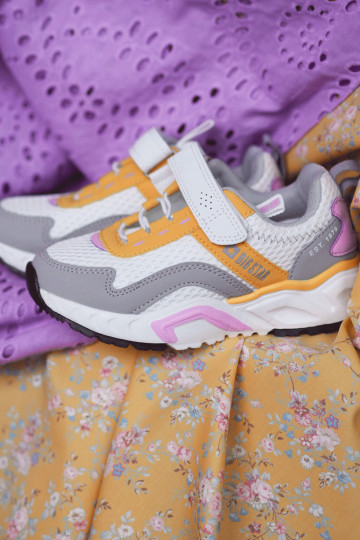 Vaikiški sportbačiai su lipniais užsegimais Big Star JJ374257 Baltos-geltonos spalvos 2