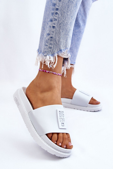 Šlepetės Big Star LL274428 baltos spalvos 2