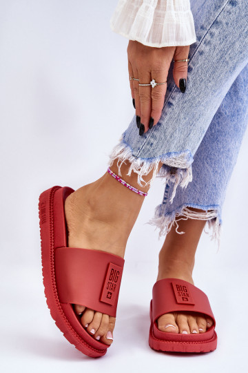 Šlepetės Big Star LL274430 raudonos spalvos 2