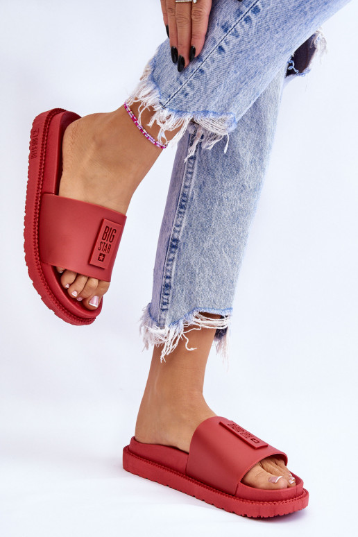 Šlepetės Big Star LL274430 raudonos spalvos Šlepetės Big Star LL274430 raudonos spalvos