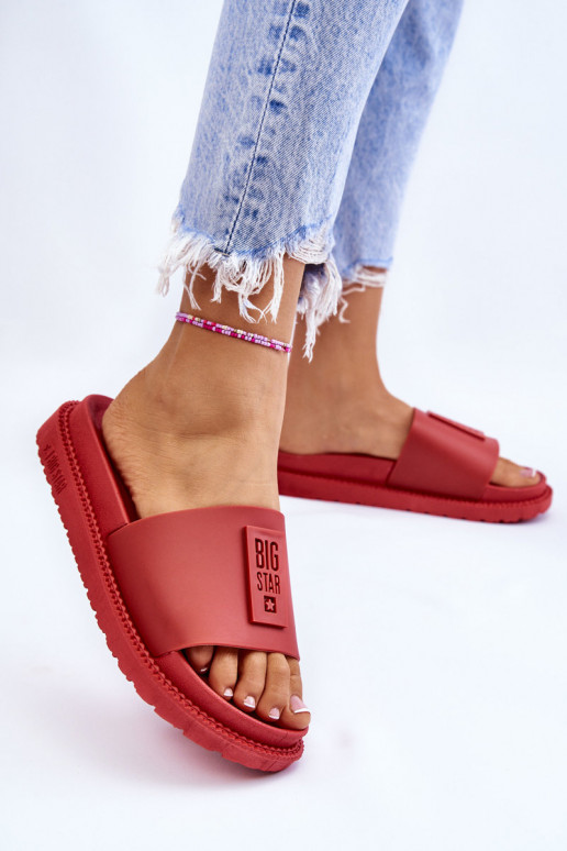 Šlepetės Big Star LL274430 raudonos spalvos Šlepetės Big Star LL274430 raudonos spalvos