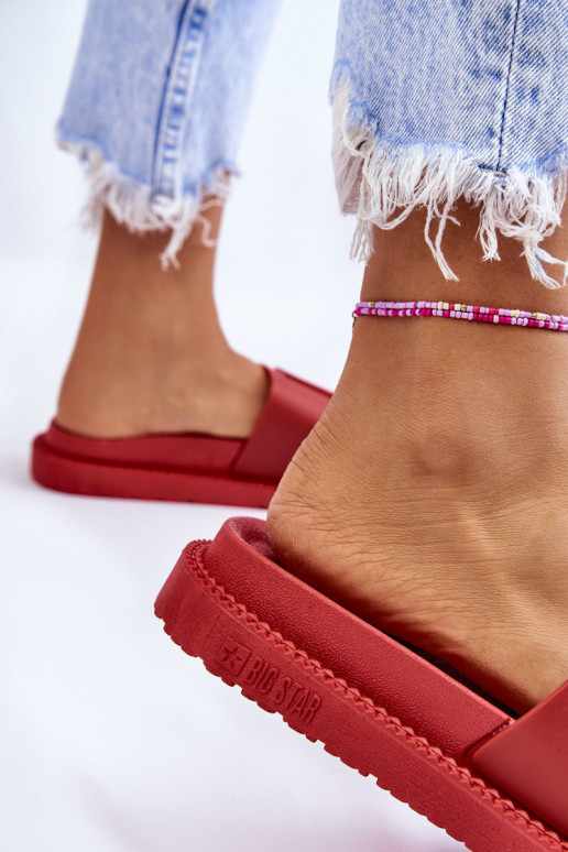 Šlepetės Big Star LL274430 raudonos spalvos Šlepetės Big Star LL274430 raudonos spalvos