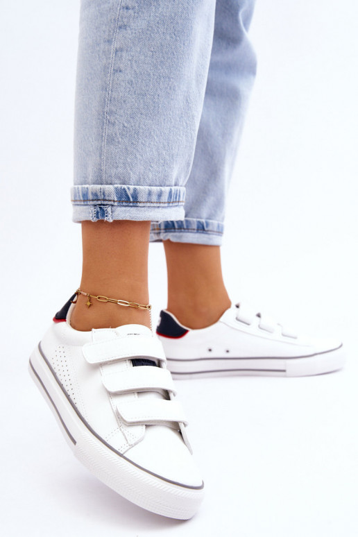 Sportbačiai su lipniais užsegimais Big Star LL274A207 baltos spalvos