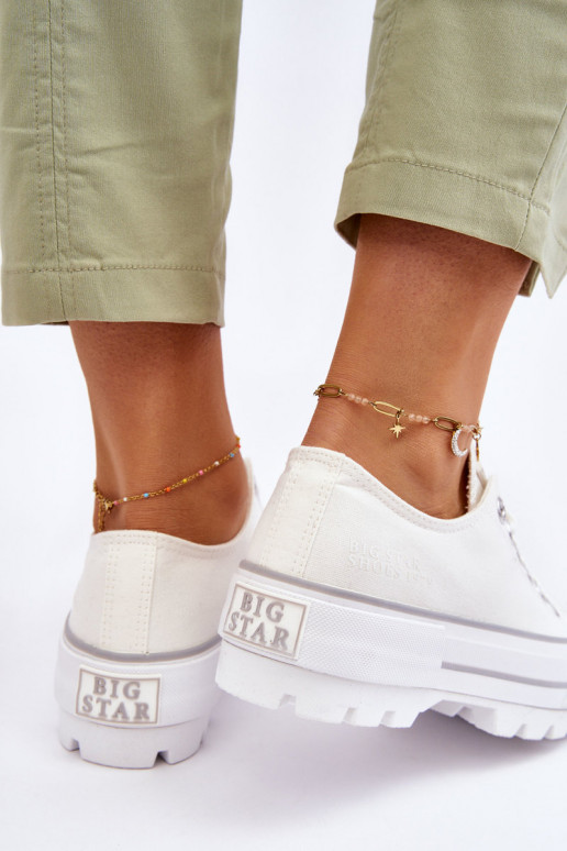 laisvalaikio batai su platforma Big Star LL274150 baltos spalvos