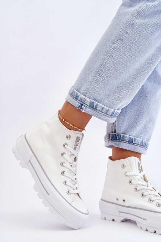 laisvalaikio batai su platforma Big Star LL274156 baltos spalvos