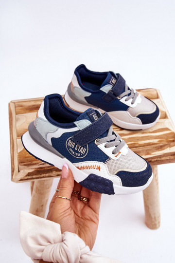 Vaikiški Sneakers modelio batai Memory Foam System Big Star LL374225 tamsiai mėlynos spalvos 2